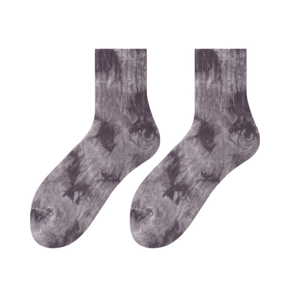 Rufia - Unisex Tie-Dye Mid-Calf Socks - Trendy &amp; Comfort