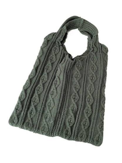 Cosbai - Vintage Knit Shoulder Tote Bag - Casual &amp; Stylish