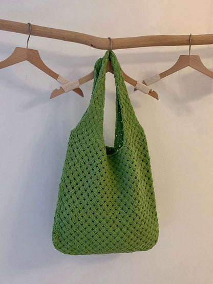 Hollow Solid Color Storage Tote Bags