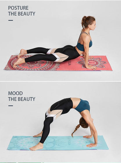 Portable Printed Yoga Towel Non-Slip Design Supports Custom Pattern Design Digital Printed Yoga Towel Yoga Mat 12