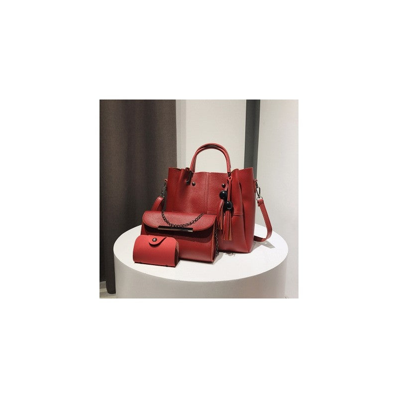 Three-Piece Bag With Tassels