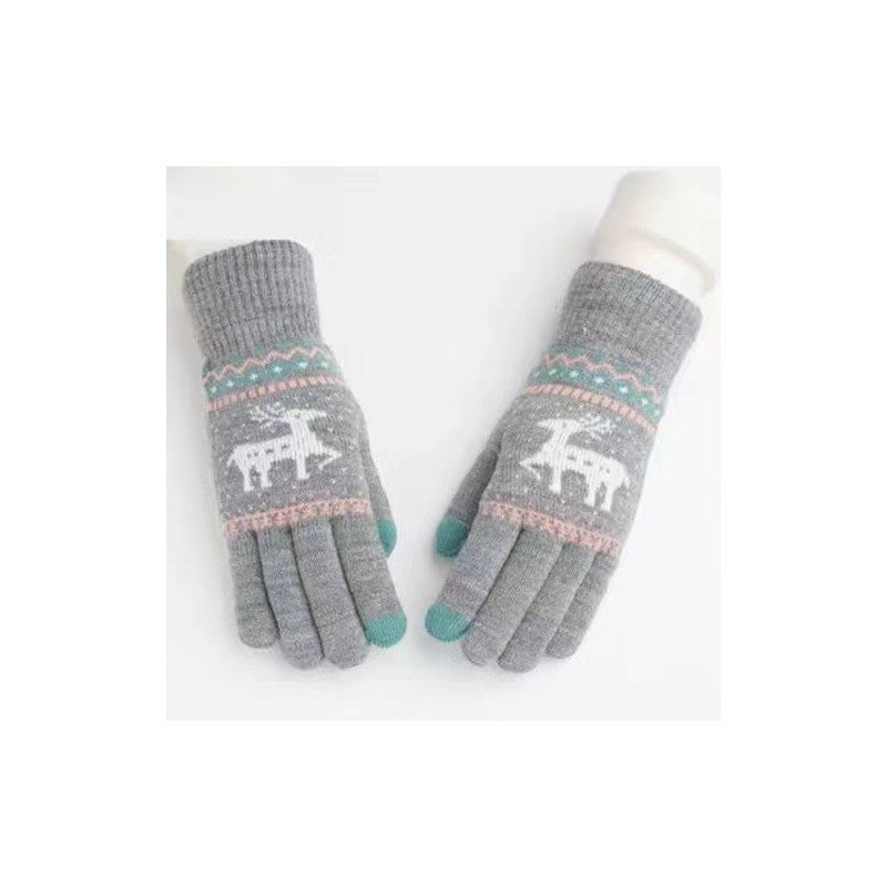 Kids Finger Touchscreen Knitted Gloves