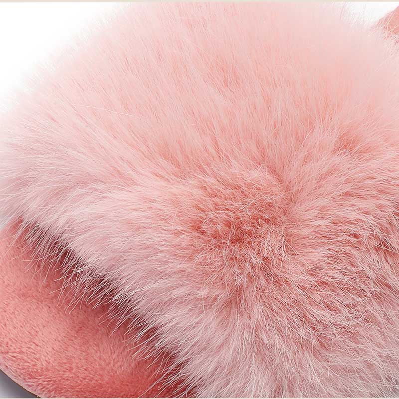 Fuzzy Faux Fur Warm Non-Slip Indoor Slippers
