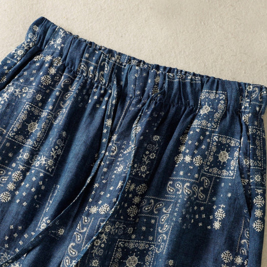 Shea - Boho Print Wide-Leg Pants - Flowy &amp;Soft