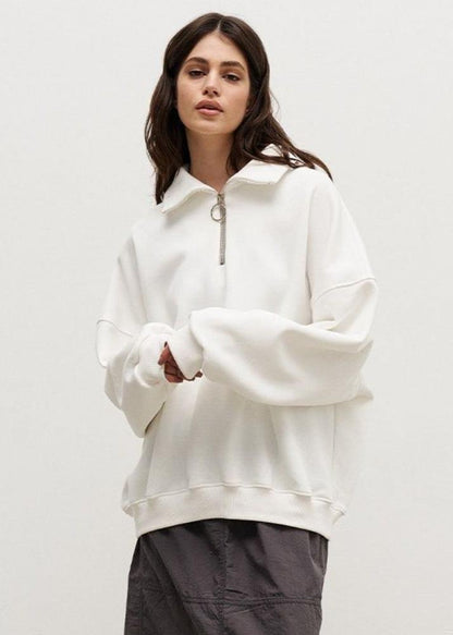 Oversized Sweatshirt Soft Cotton Abstract Graphic
