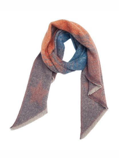 Fringed Keep Warm Plaid Shawl&Scarf