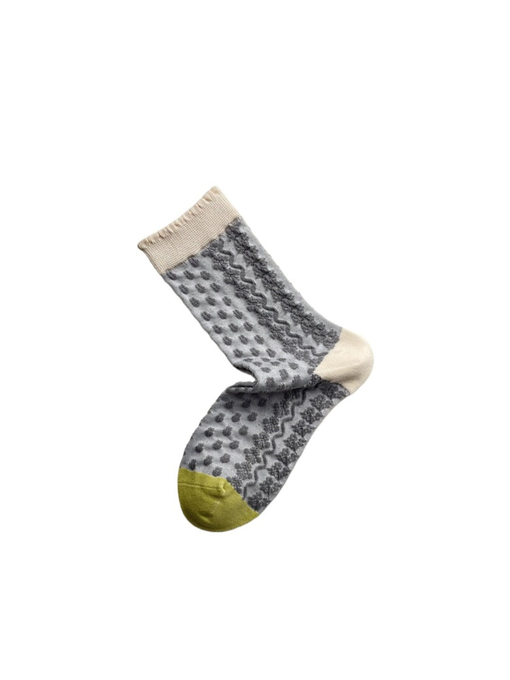 Rufia - Vintage Floral Embossed Socks