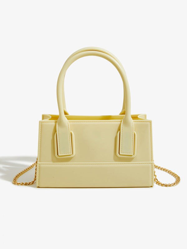 Chains Solid Color Crossbody Bags