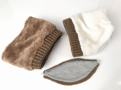Winter Beanie Hat Scarf And Wind Proof Set 3 Pieces Thick Warm Knit Cap For Women