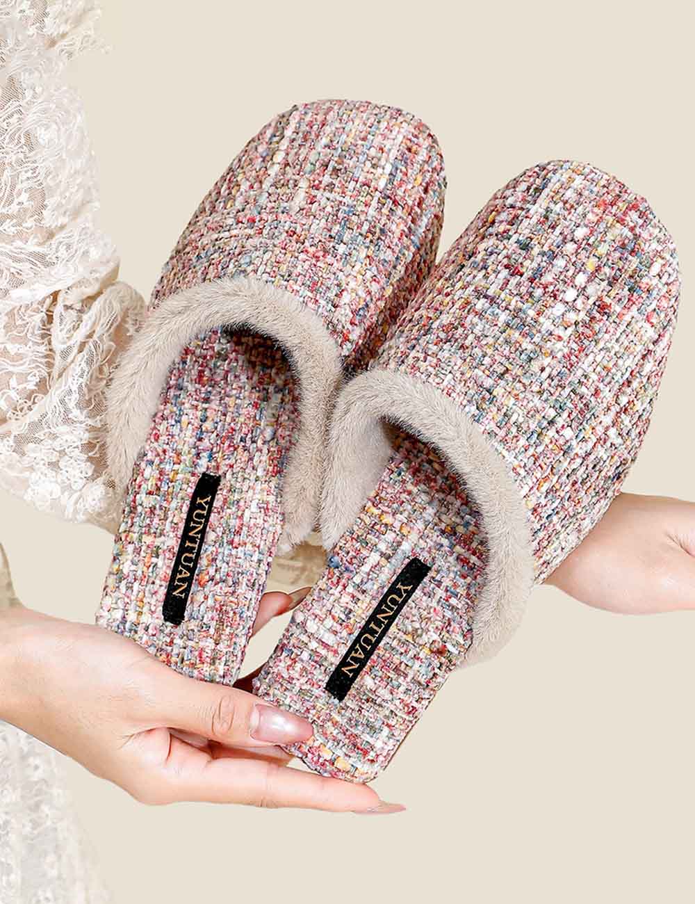 Winter Simple Thicken Warm Home Slippers