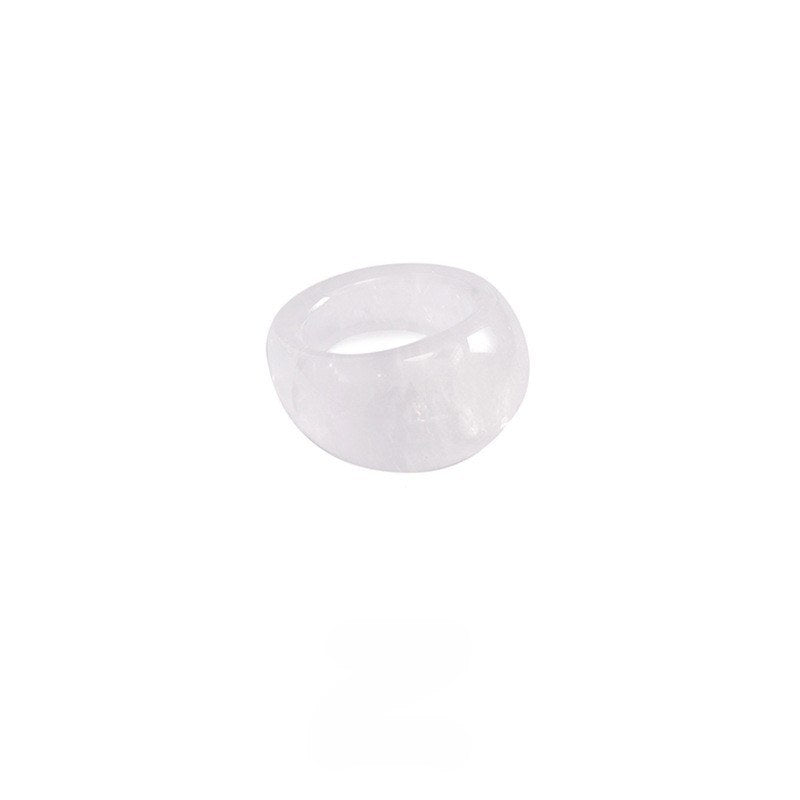 Simple Natural Stone Single Ring