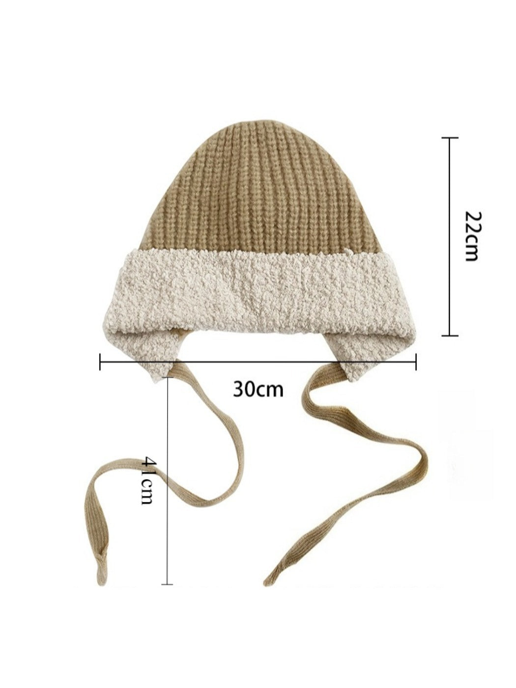 Haila - Knitted Beanie with Plush Trim &amp; Earflaps