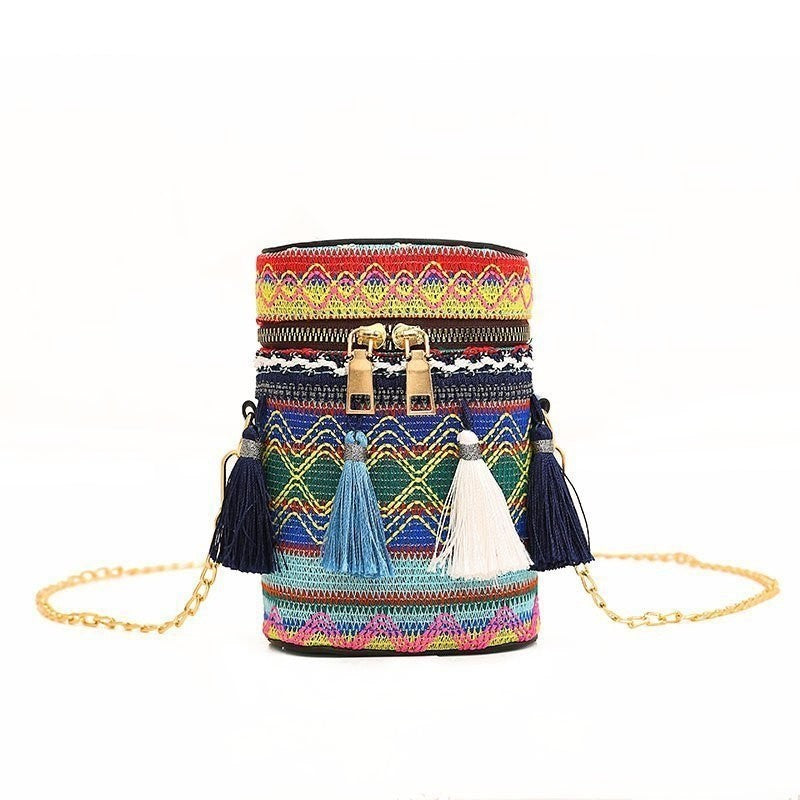 Casual Zippered Tasseled Anti-Stress All-Match Lightweight Bag