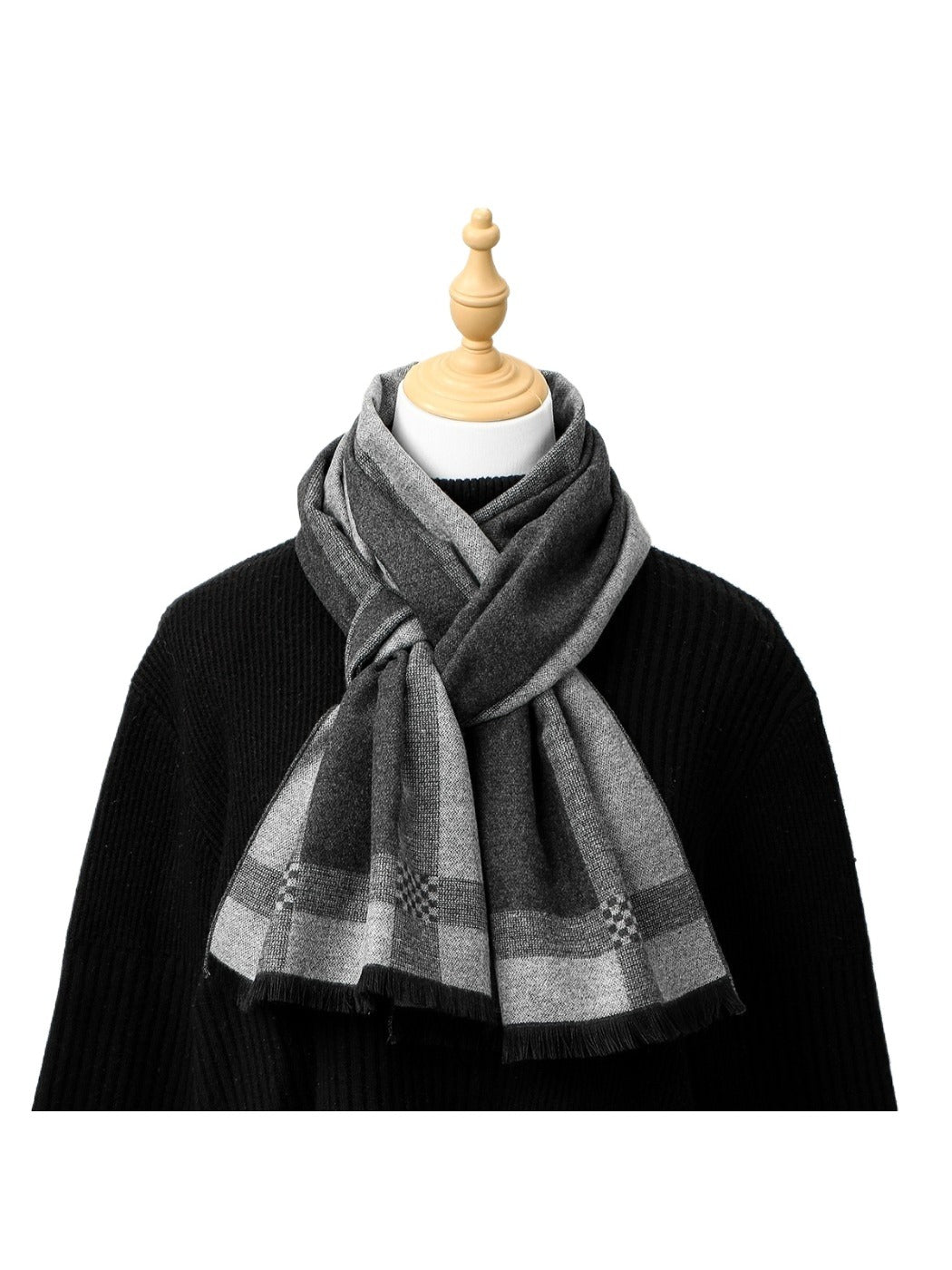 Sscarvii - Striped Winter Plush Scarf