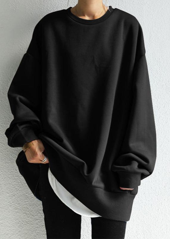Round Neck Loose Fit Pullover In Soft Fabric