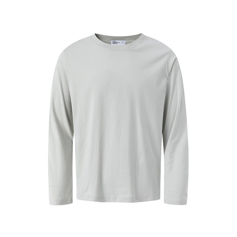 Solid Color Crew Neck Long Sleeve T-Shirt