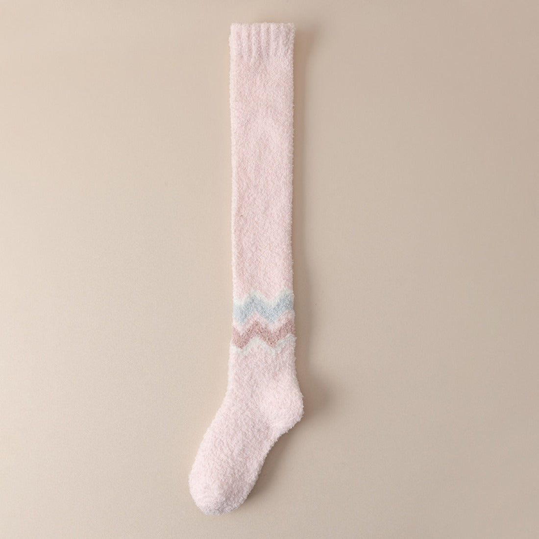 Rufia - Wavy Pattern Coral Fleece Long Socks