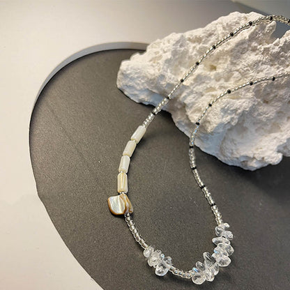 Cute Crystal Shell Beaded Choker Necklace
