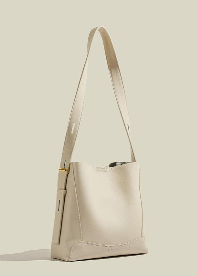 Commuter Bucket Bag Genuine Leather Minimalist Design