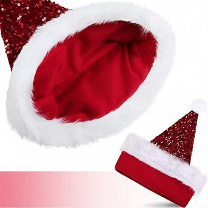 Sparkling Sequins Knitted Party Beanie Santa Hat