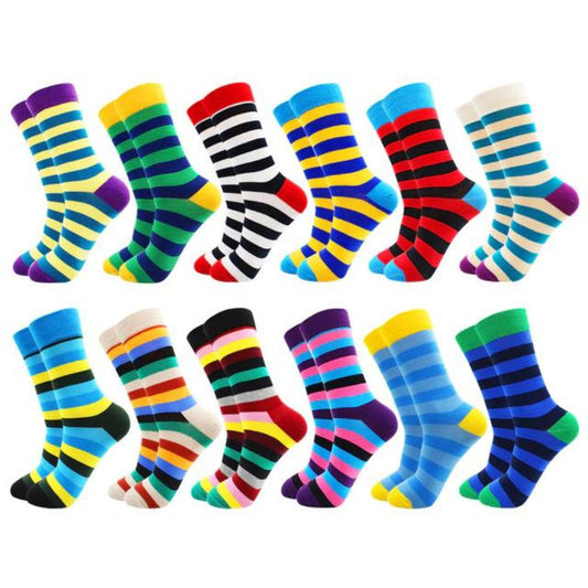 North Royal Colorful Striped Crew Socks
