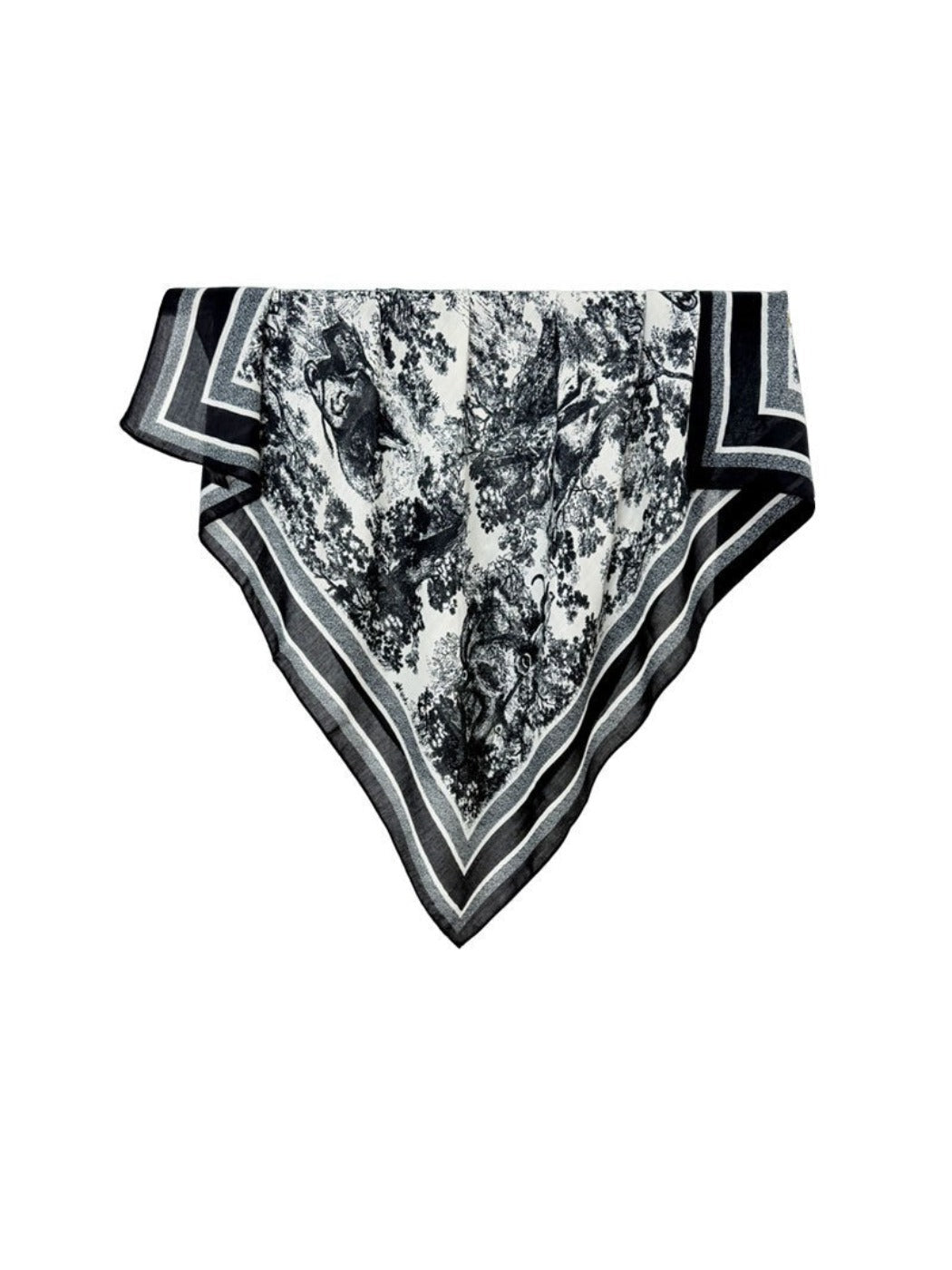 Scarvii - Jungle Print Square Scarf for Women