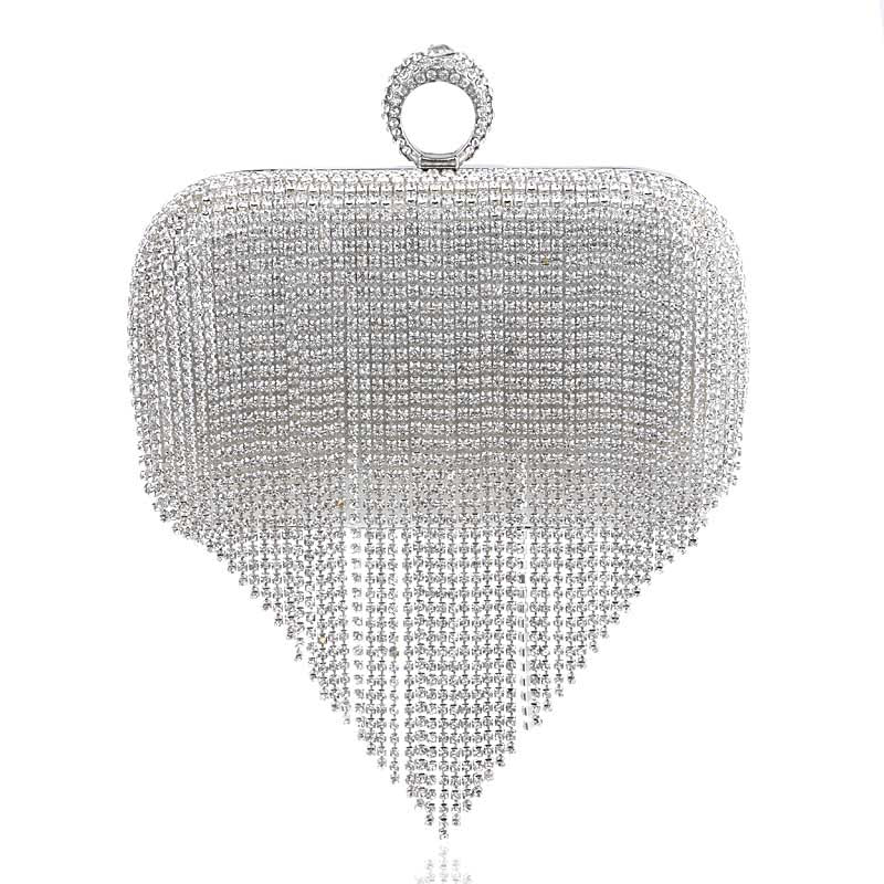 Rhinestone Tasseled Party Handbag
