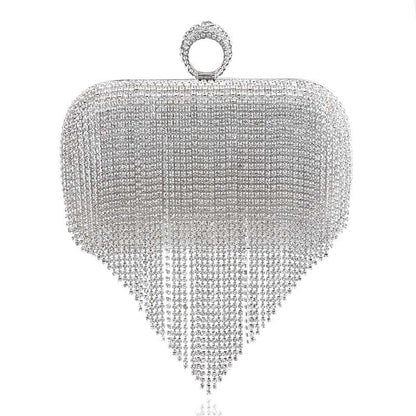 Rhinestone Tasseled Party Handbag