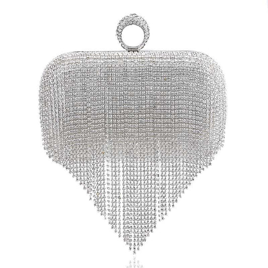 Rhinestone Tasseled Party Handbag