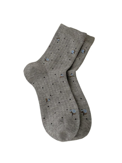 Rufia - Retro Floral Mid-calf Socks