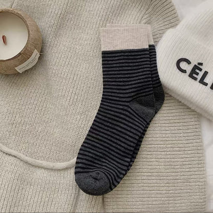Rufia - Vibrant Striped Mid-Calf Socks