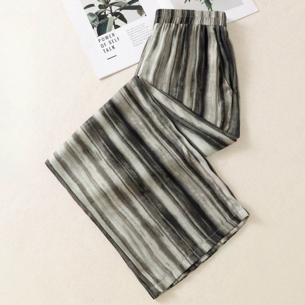 Troposa - Loose Stripe Wide-Leg Pants - Oversized &amp; Cool