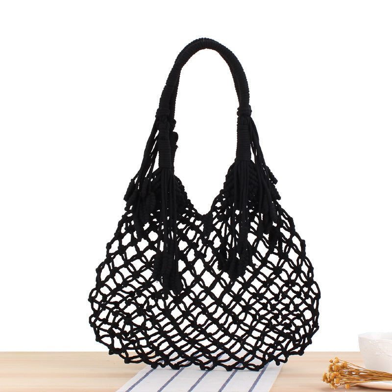 Crochet Market Bag Beach Bag With Net