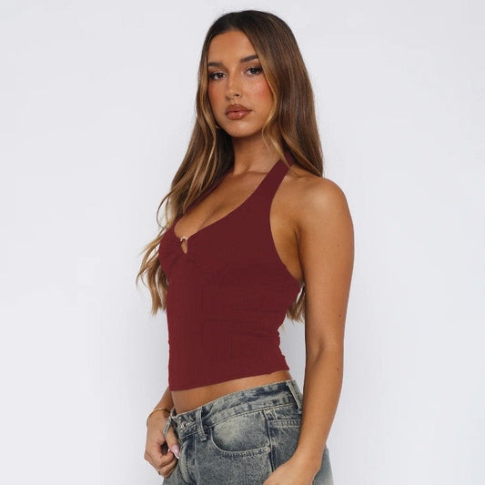 Metal Buckle Hollow Out Necklace Vest