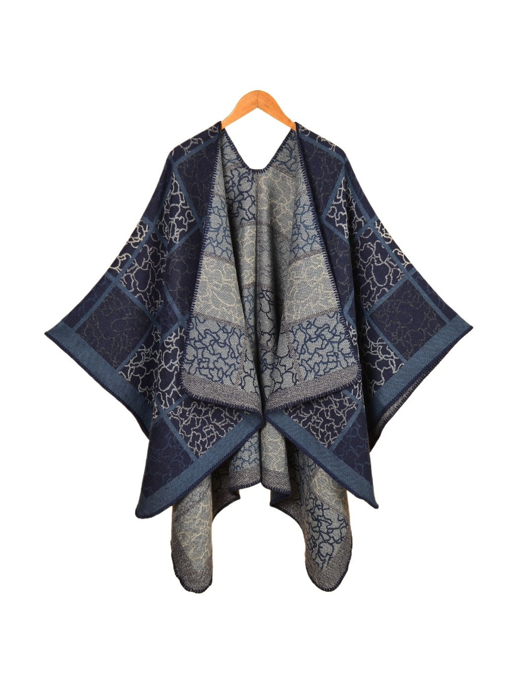 Scarvii - Large Size Line Plaid Scarf Shawl