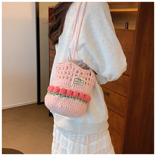 Crochet Granny Square Bag Tulip Wool Packet