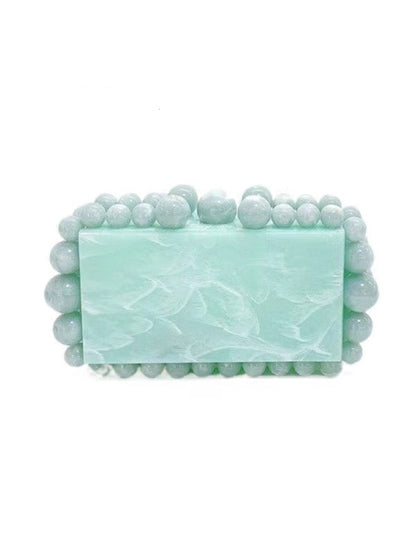Mini Beaded Acrylic Square Bag