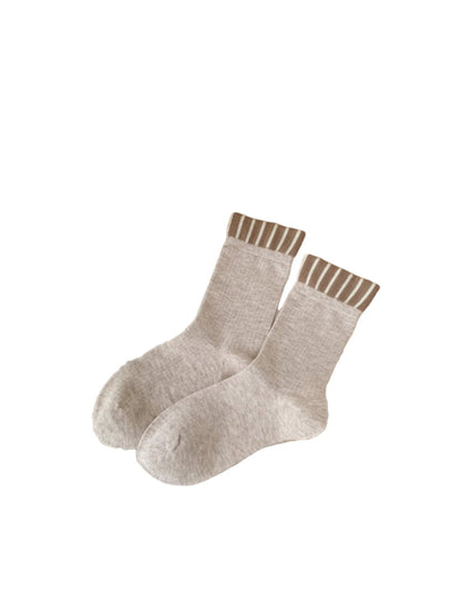 Rufia - Striped Ribbed Mid-Calf Capsule Socks