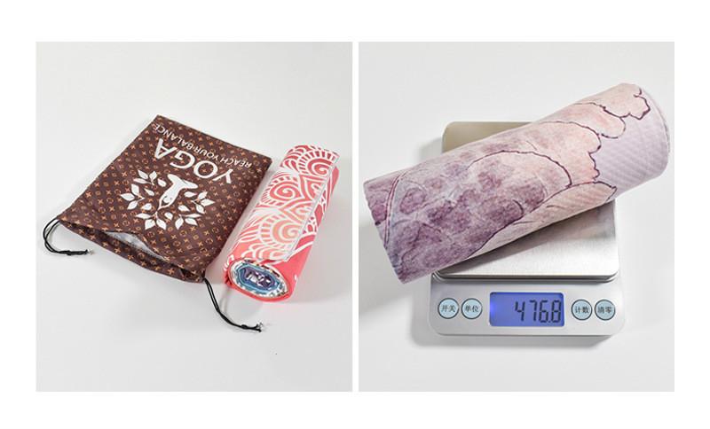 Slim Yoga Mat Non-Slip Female Sweat-Absorbent Beginner Folding Portable Bedding Yoga Blanket Towel Yoga Shop Towel Machine Washable
