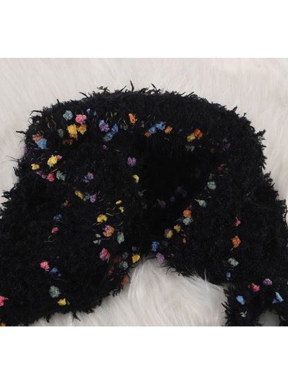Haila - Colorful Bean Decoration Knitted Beanie with Braided Detail