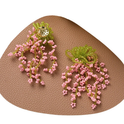 Earwish - Charming Beaded Flower Fringe Earrings - Summer &amp; Fresh