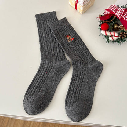 Rufia - Christmas Embroidered Fall &amp; Winter Socks