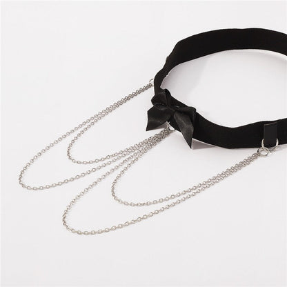 Chic Bow Chain Tassel Anklet