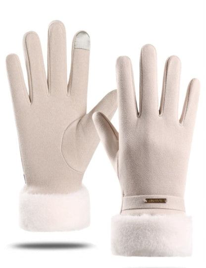 Winter Soft Windproof Thick Fleece Thermal Gloves