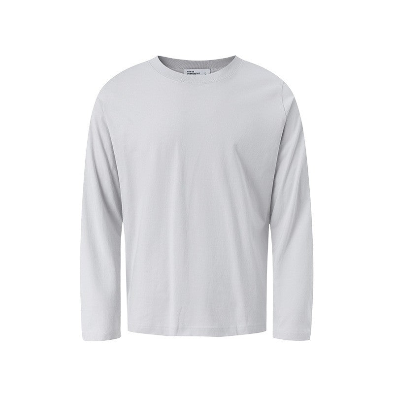 Solid Color Crew Neck Long Sleeve T-Shirt
