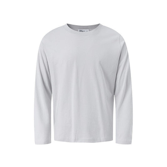 Solid Color Crew Neck Long Sleeve T-Shirt