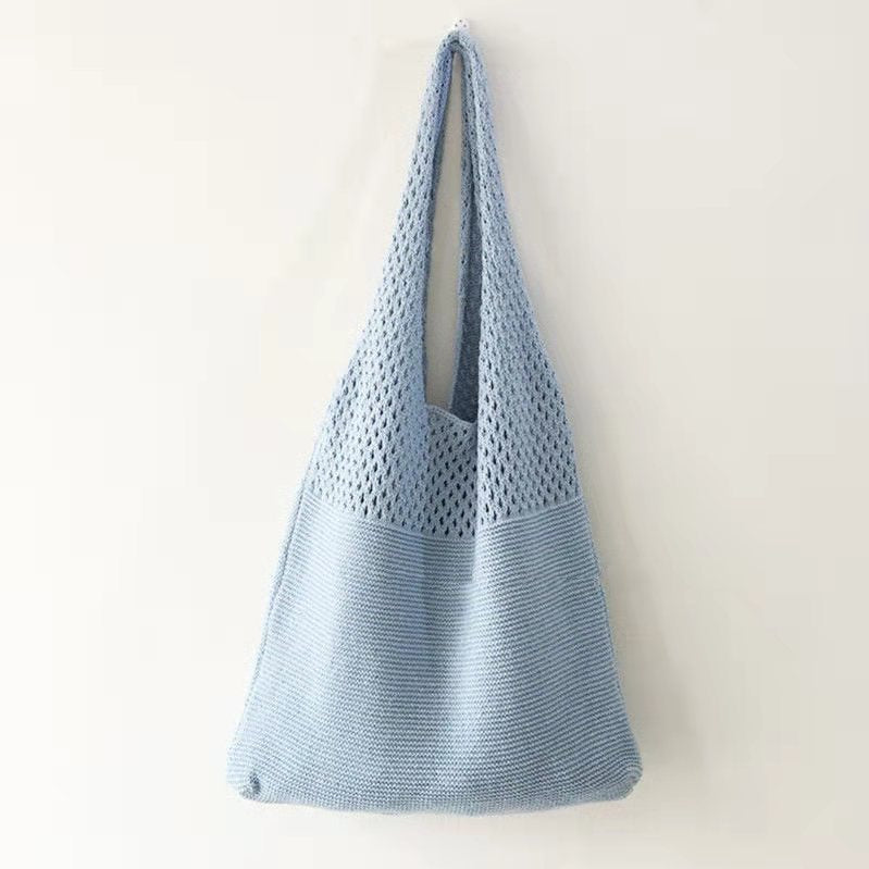 Crochet Tote Bag Macaron Knit Bag