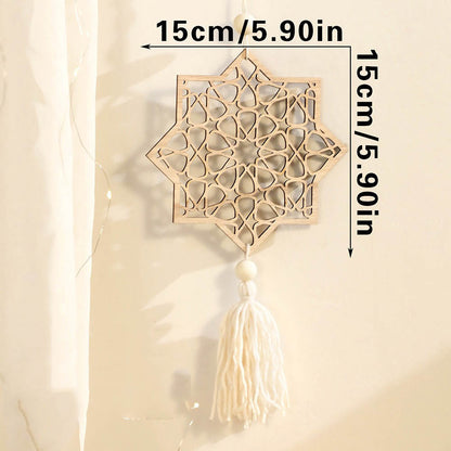 Hollow Star Moon Rope Wall Hanging