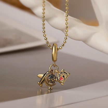 Retro Zirconia Cartoon Pendant Necklace