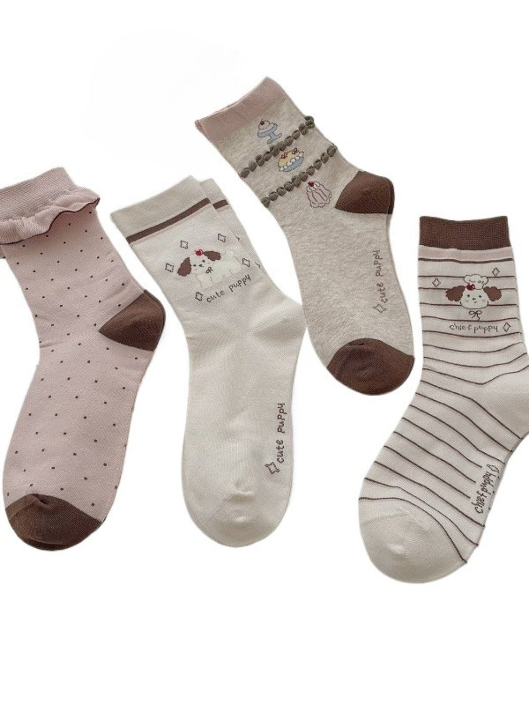 Rufia - Cute Cartoon Dog Women’s Mid-calf Socks